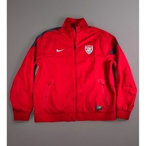 Nike Team USA Soccer National Sideline Jacket Red Navy Blue 527778-604 Mens XL